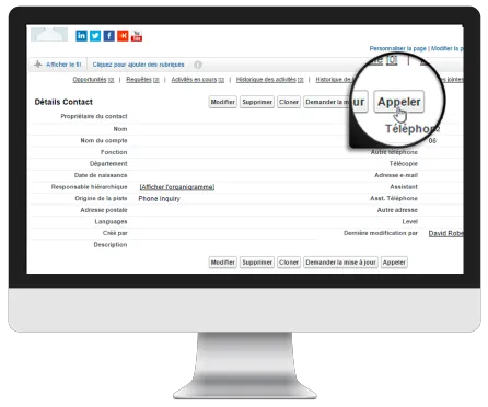 click-to-call pour le CRM Salesforce